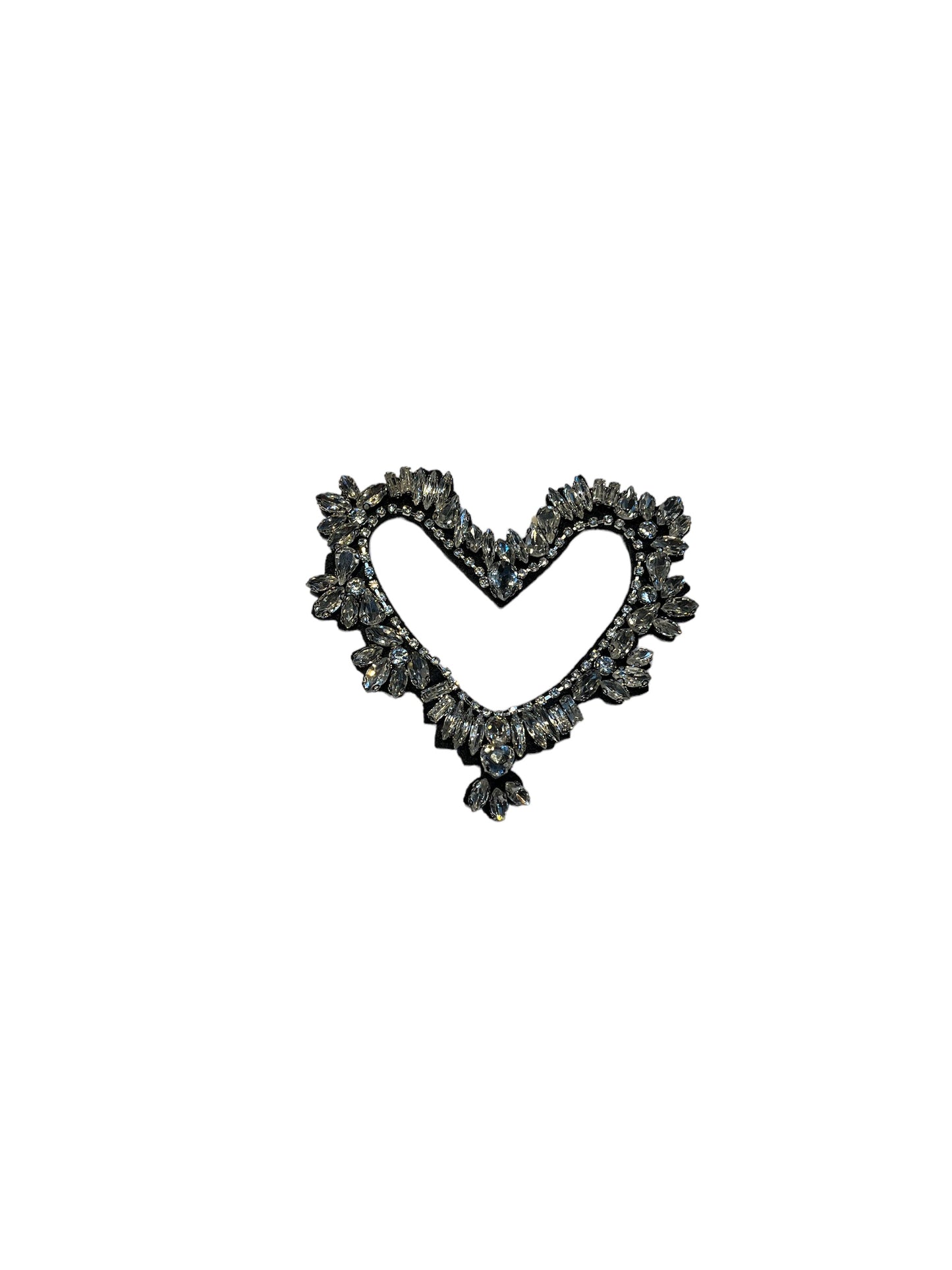 Parche corazón pedreria cristal