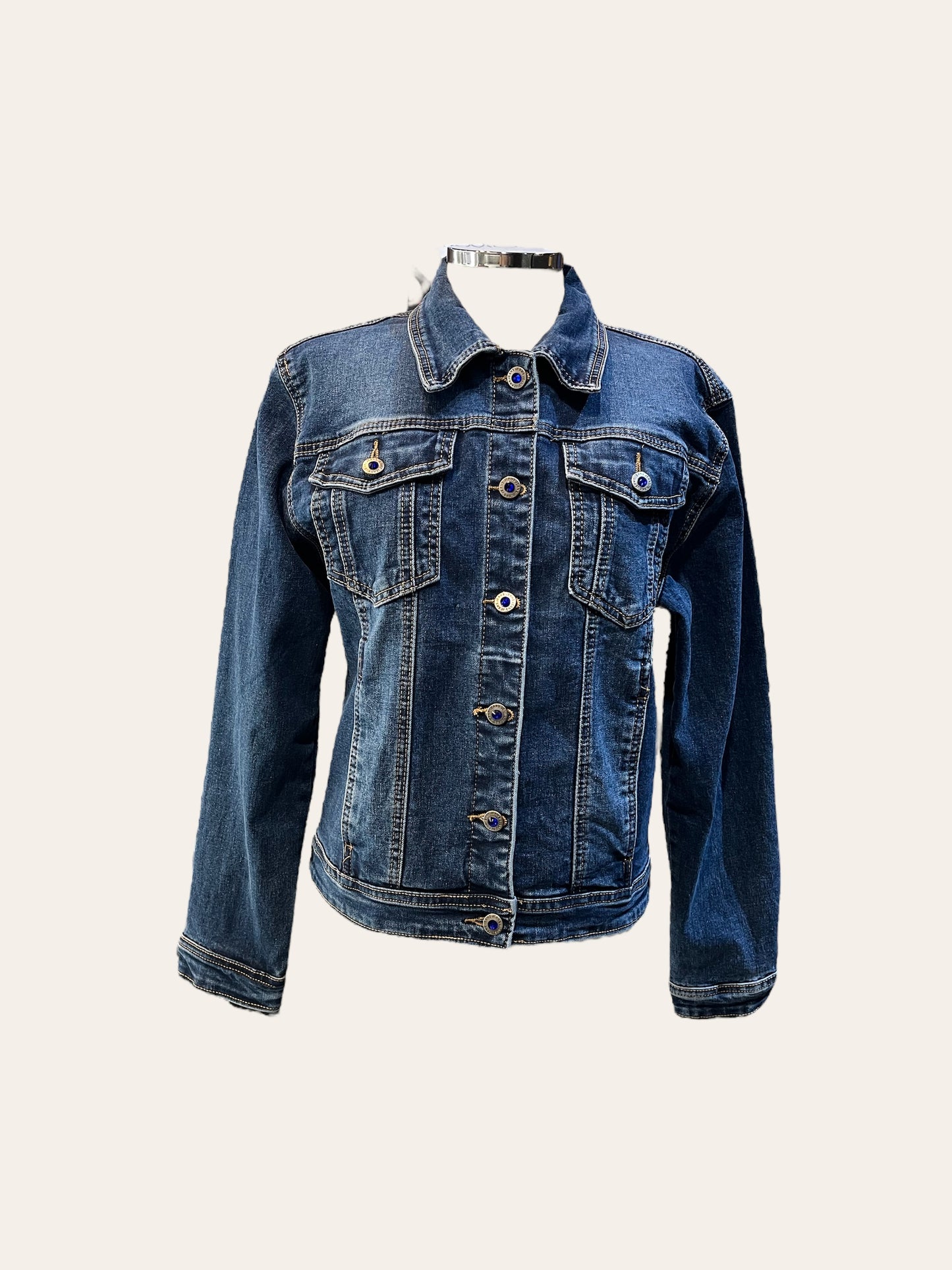 Chaqueta vaquera Frida bordeada de flores