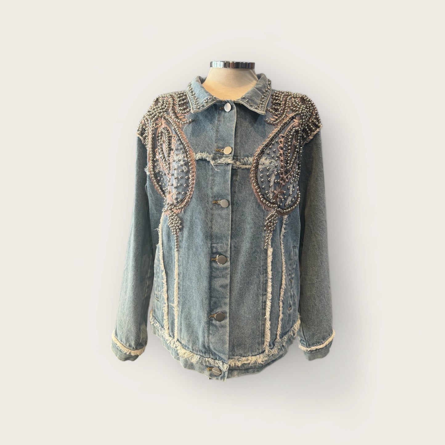 Chaqueta vaquera denim bordada
