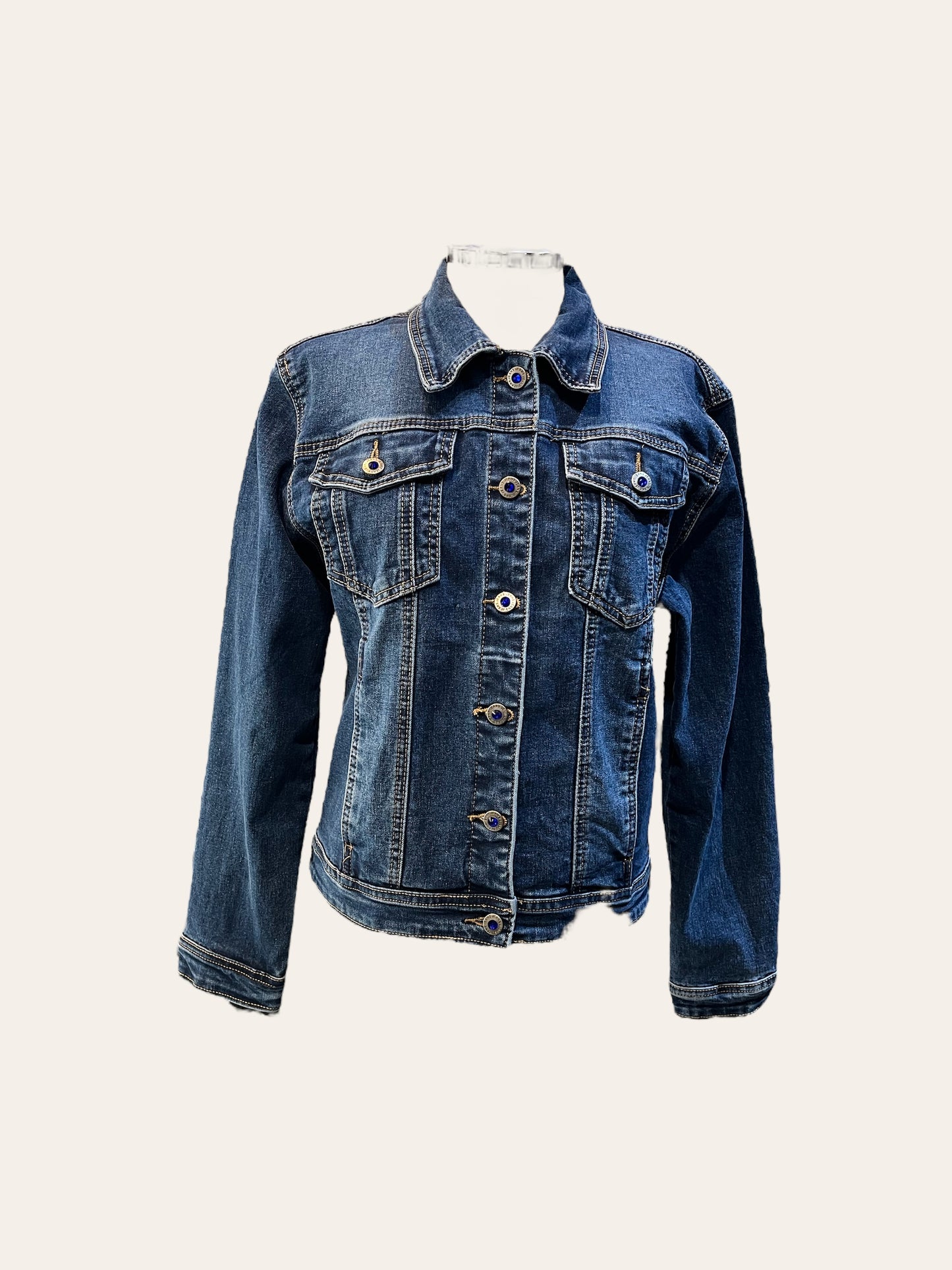 Chaqueta vaquera Frida bordeada de flores