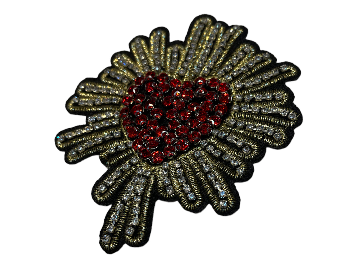 Parche corazón pedreria