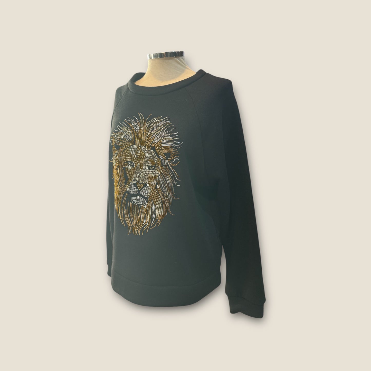 Sudadera león strass