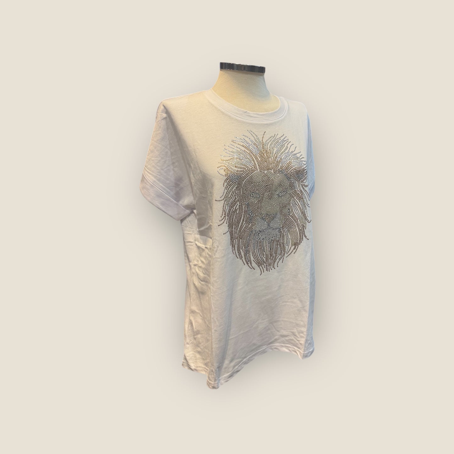 Camiseta león strass