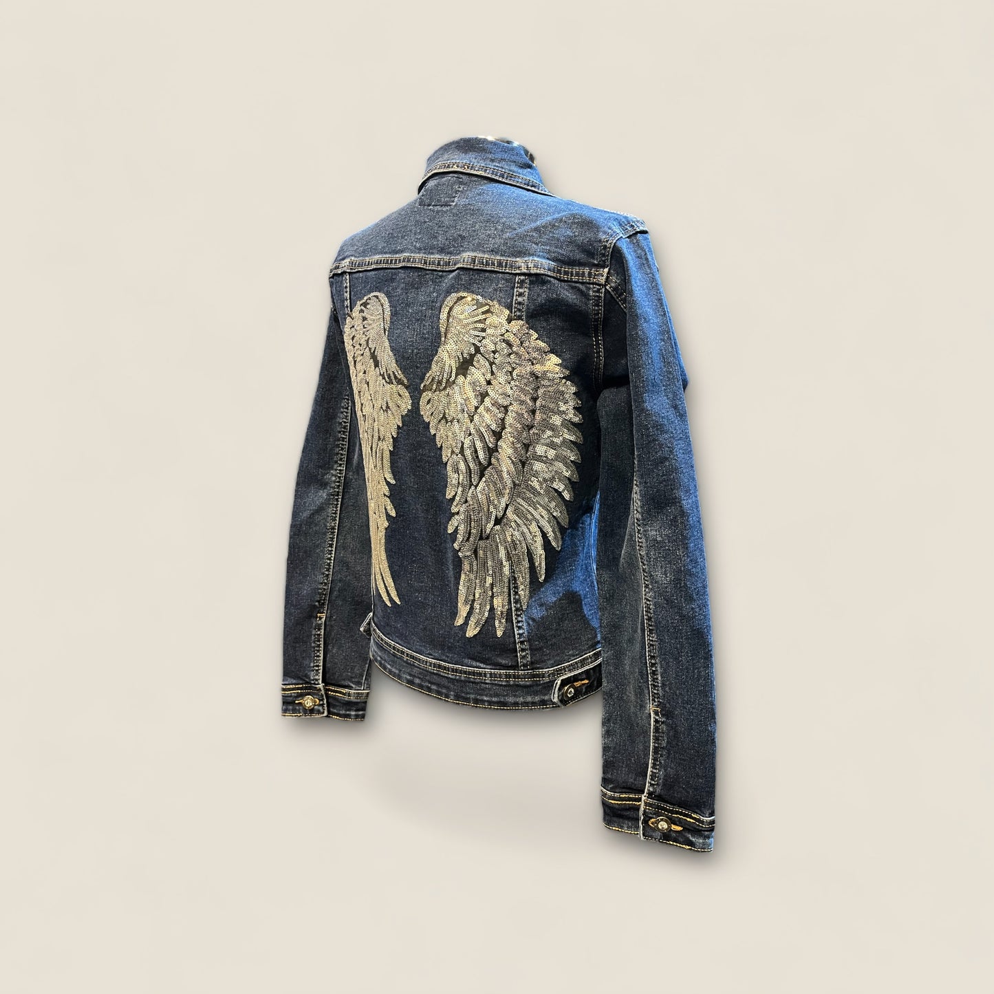 Chaqueta vaquera alas lentejuelas