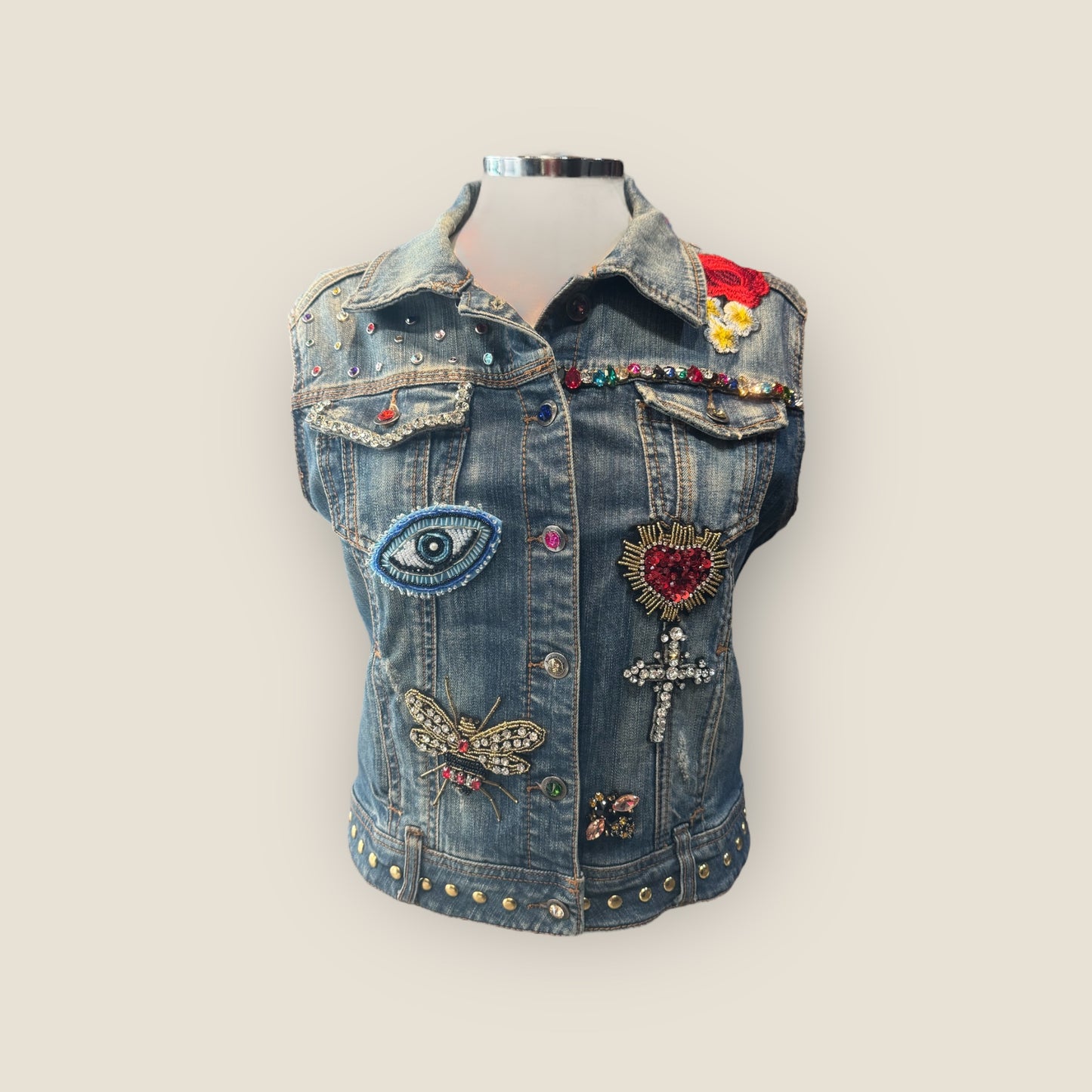 Chaleco ángel rockero