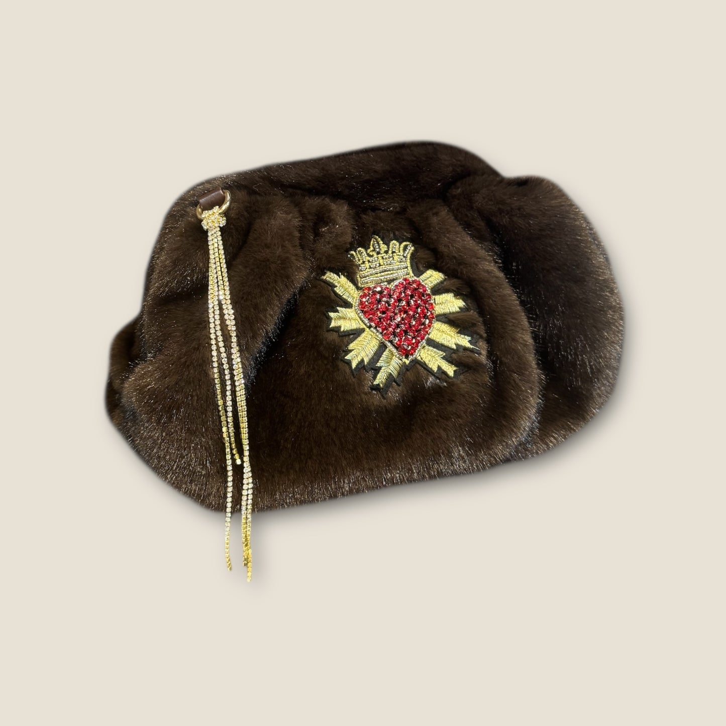 Bolso pelo con corazón