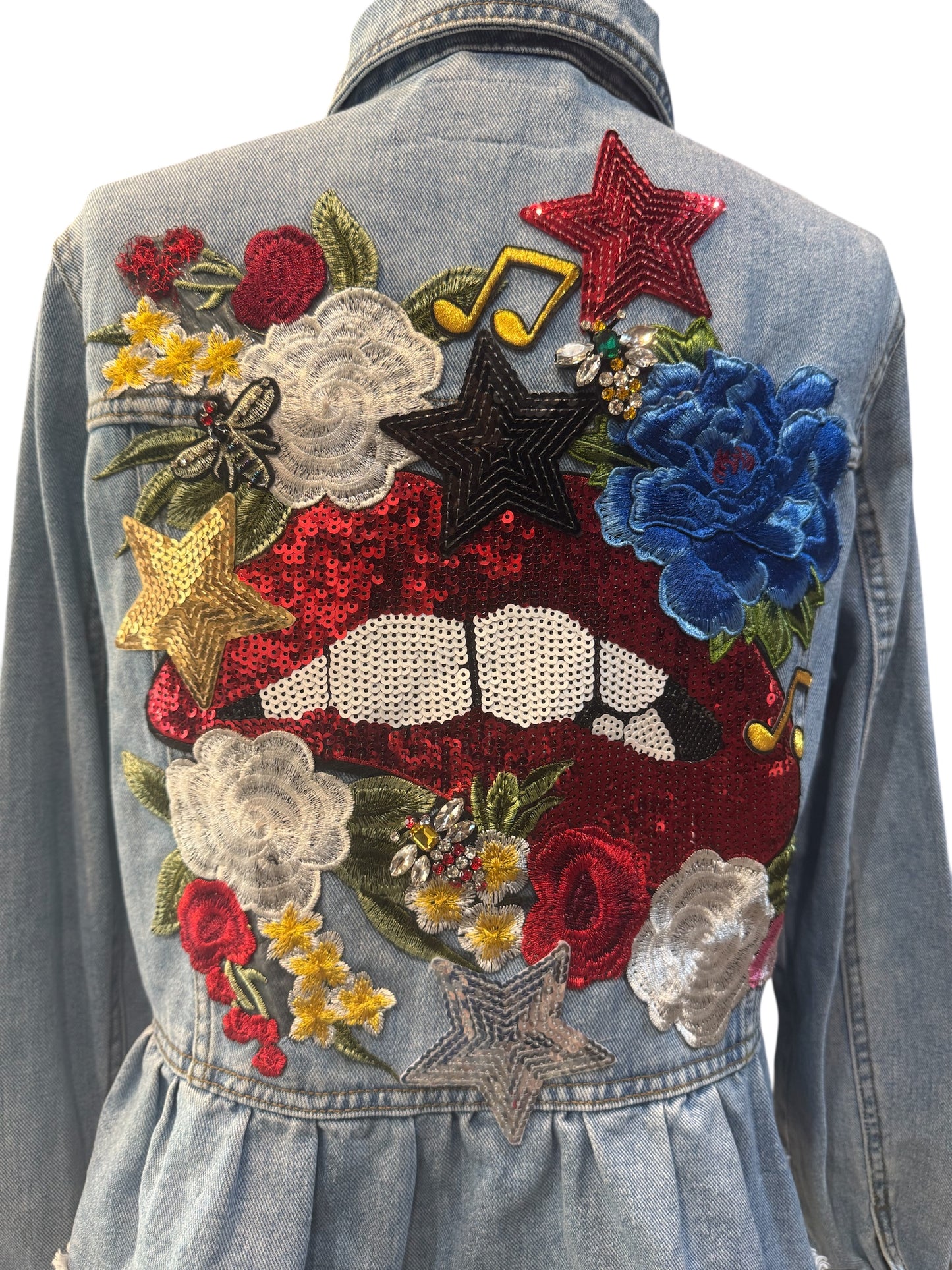 Chaqueta vaquera "Un Beso y una Flor"