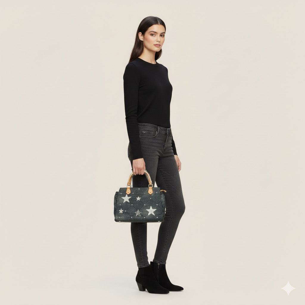 Bolso denim Estrellas