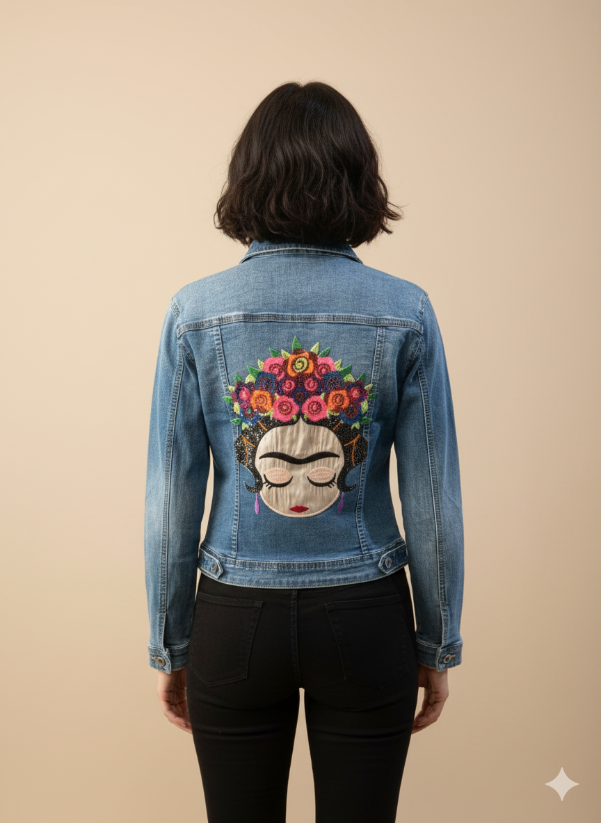 Chaqueta vaquera Frida Kahlo