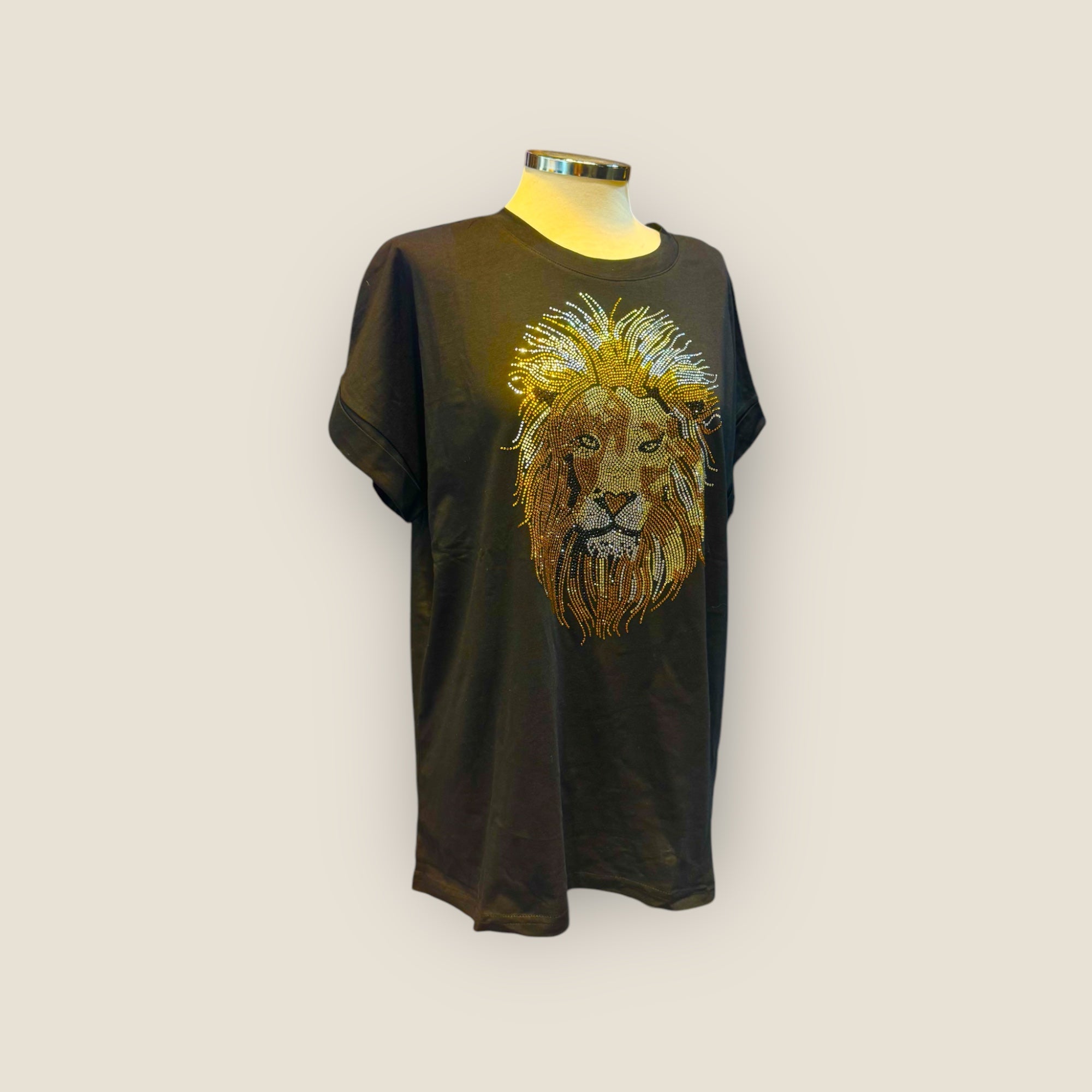 Camiseta león strass