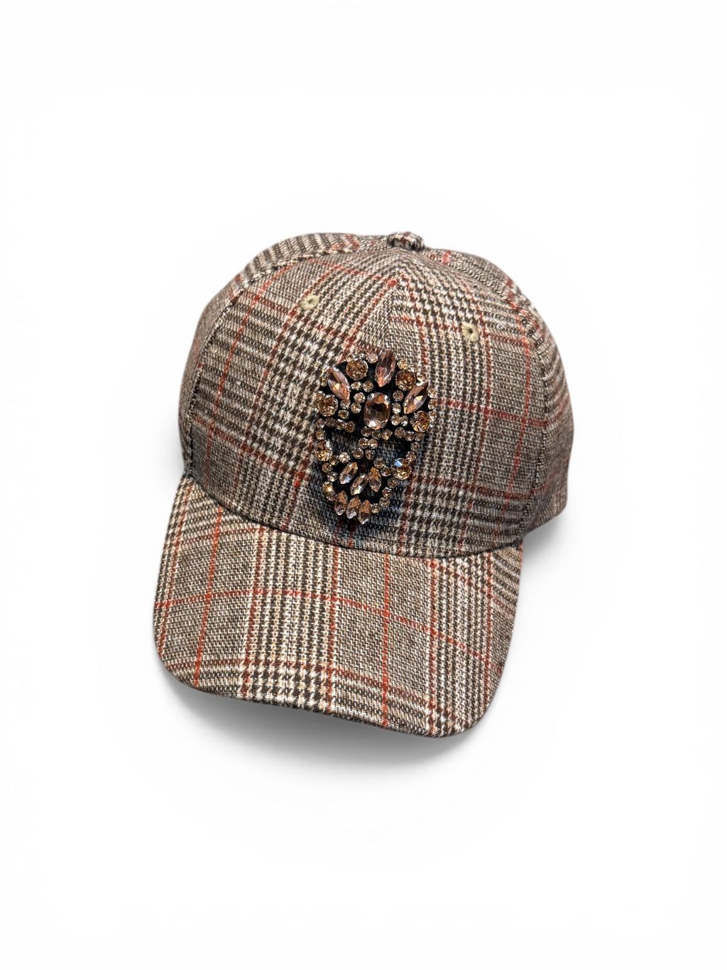 Gorra cuadros beige Calaveras