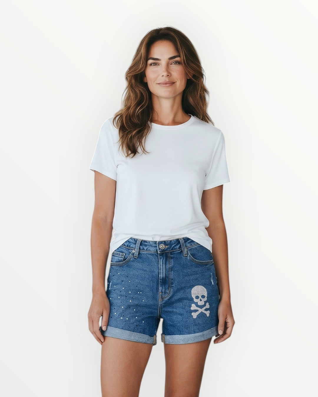 Pantalón corto calavera