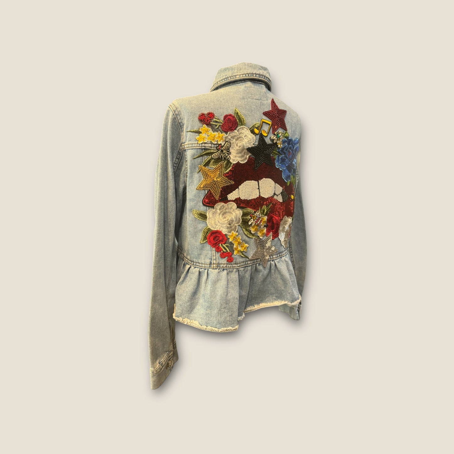 Chaqueta vaquera "Un Beso y una Flor"