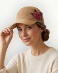 Gorra rafia flor