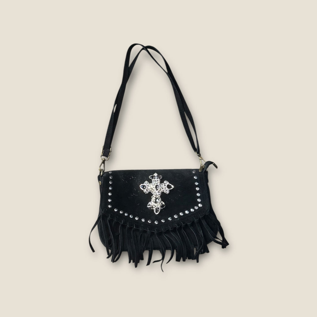 Bolso ante negro cruz