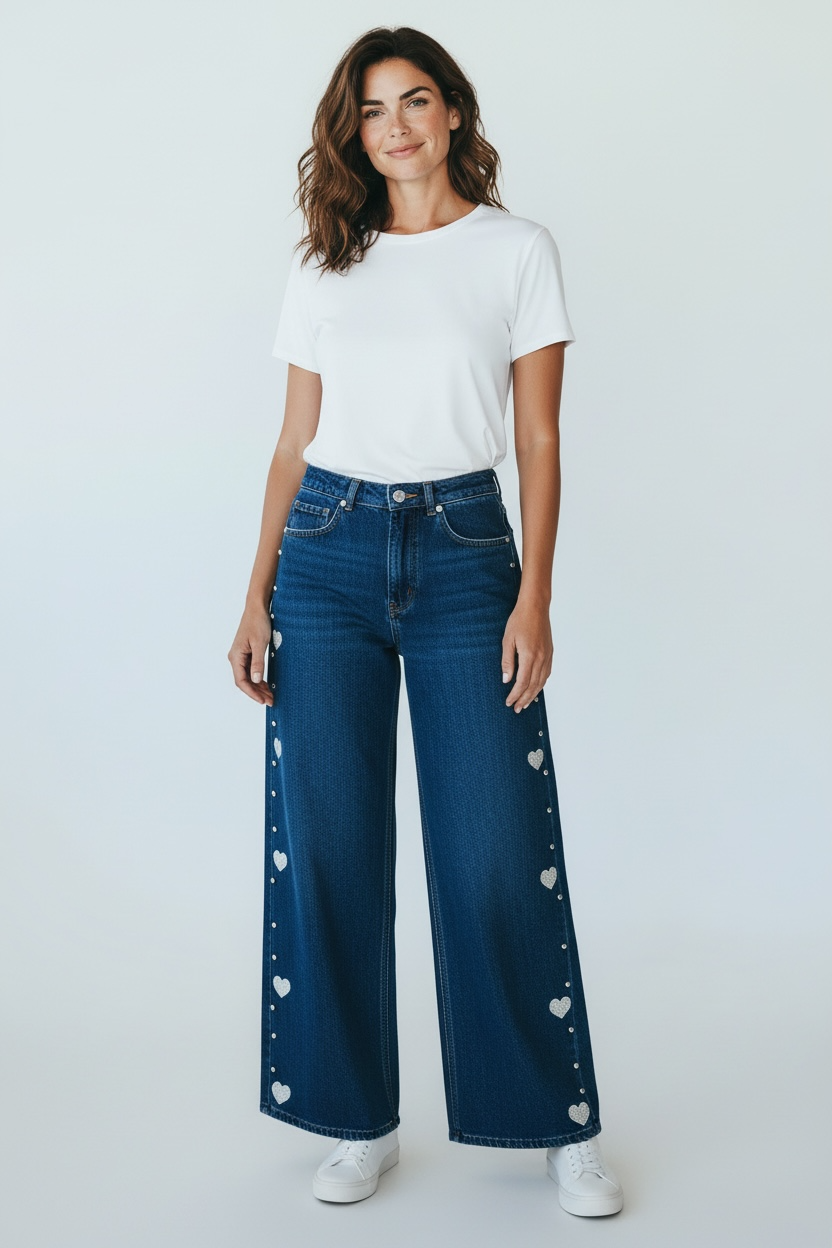 Pantalón lados corazones