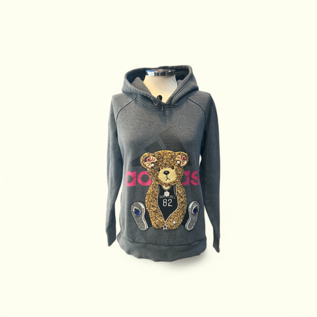 Sudadera Gris con Gran Osito