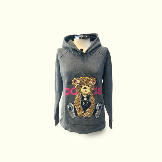 Sudadera Gris con Gran Osito