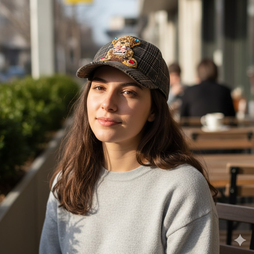 Gorra invierno osito pedrería