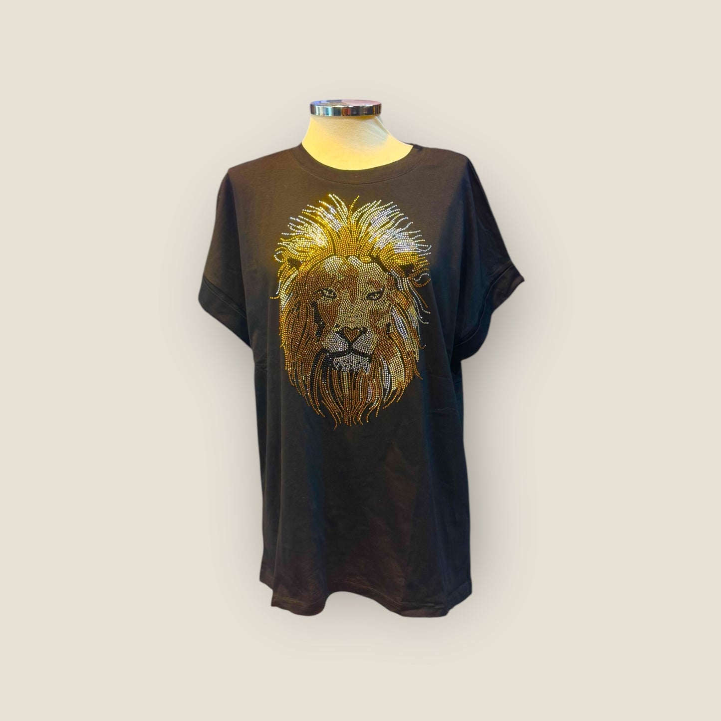Camiseta león strass