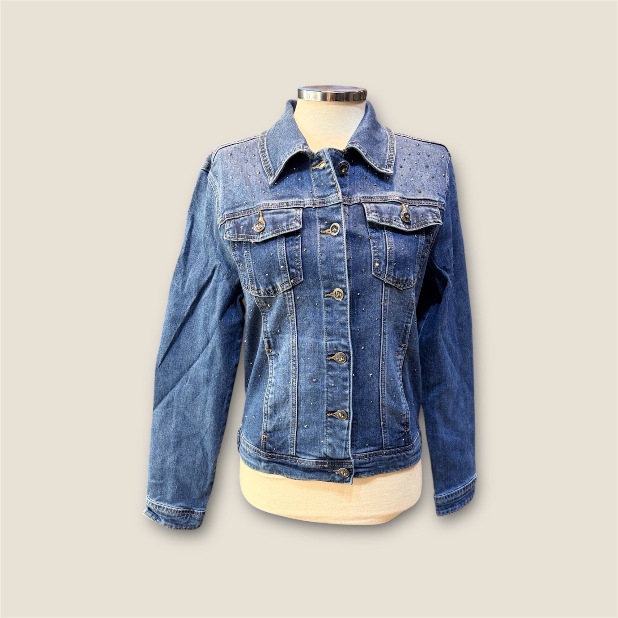 Chaqueta vaquera calavera strass