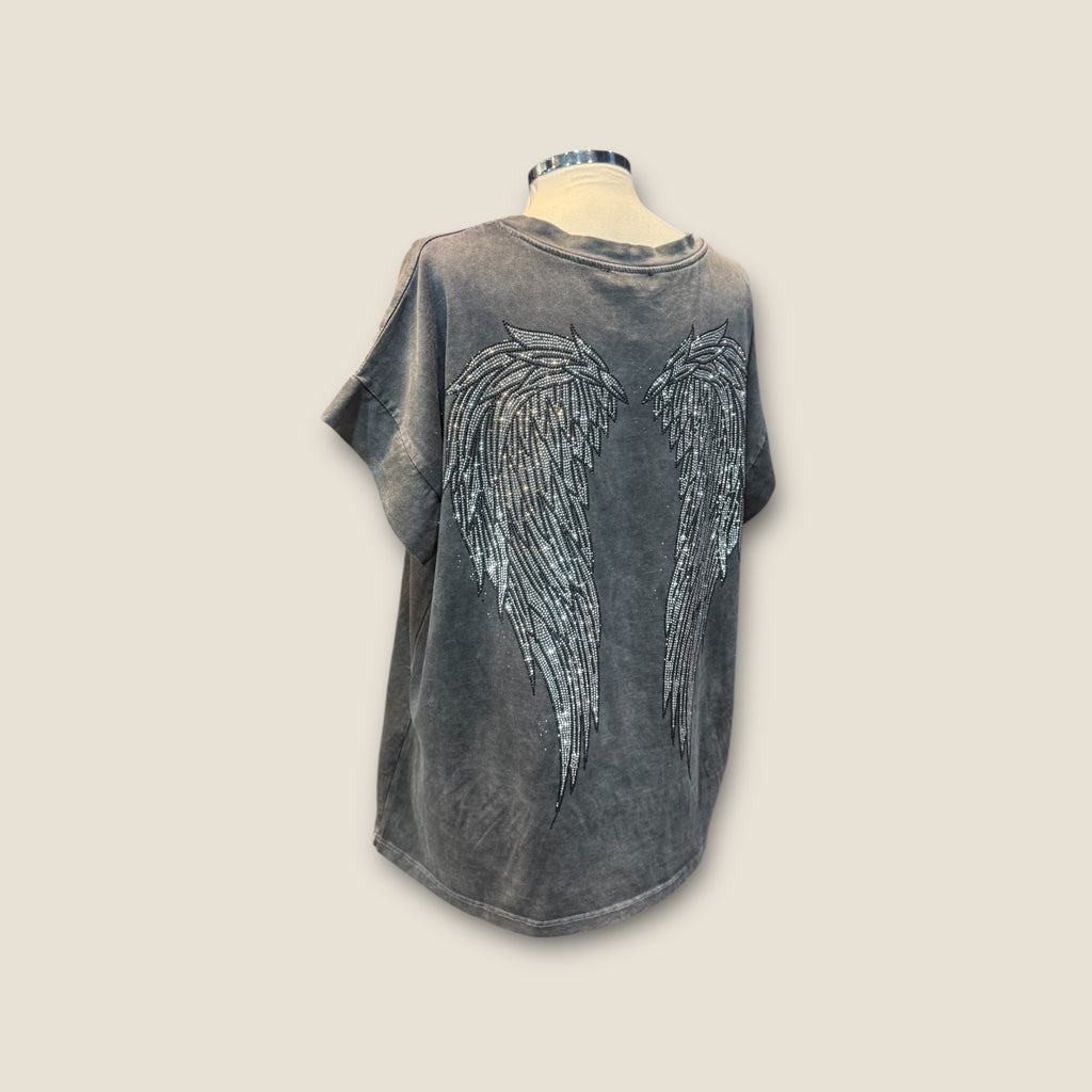 Camiseta Alas Strass