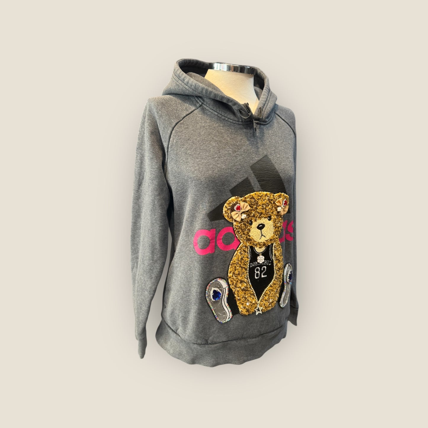 Sudadera Gris con Gran Osito