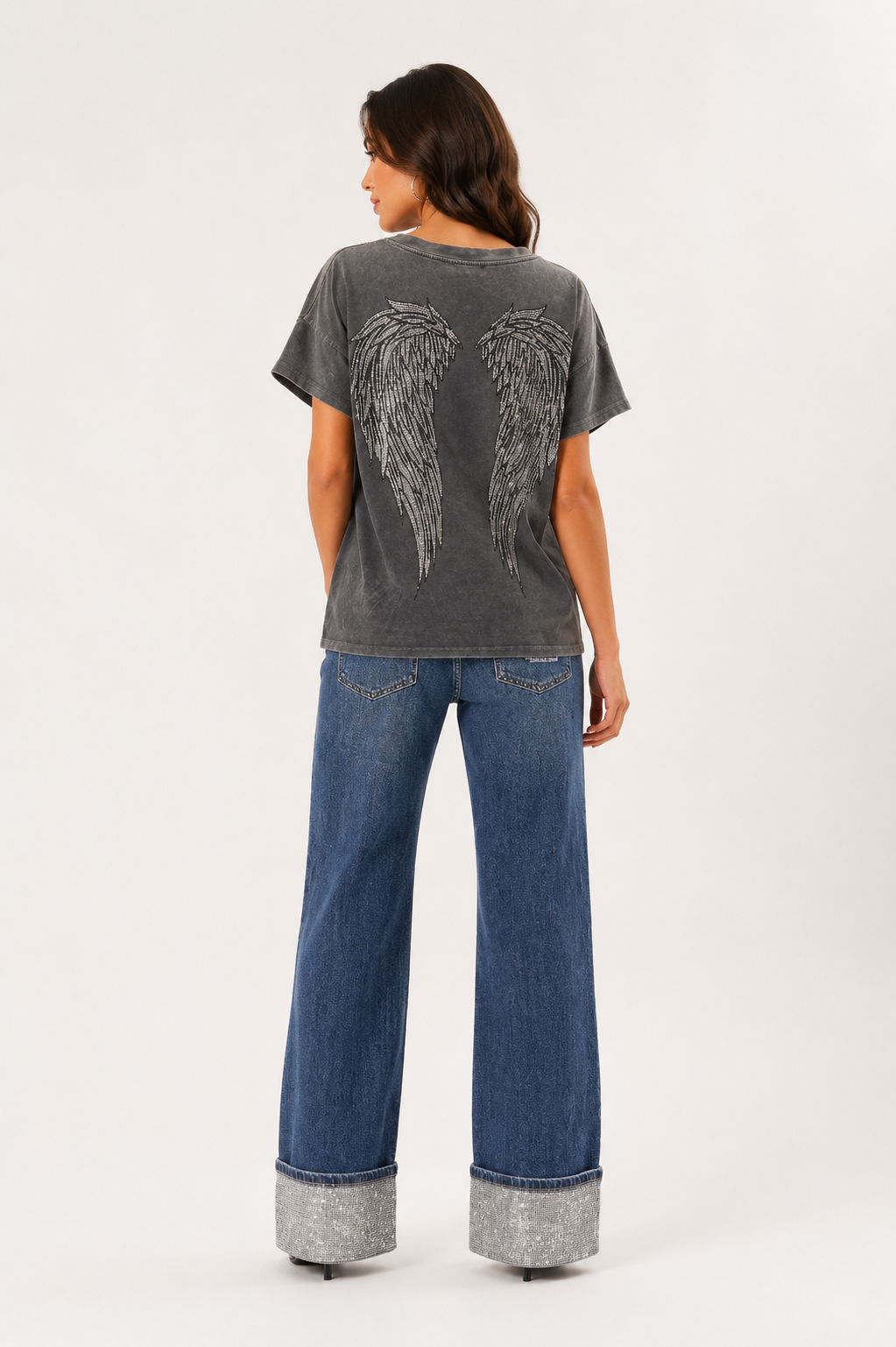 Pack Pantalón bajo Strass y Camiseta Alas