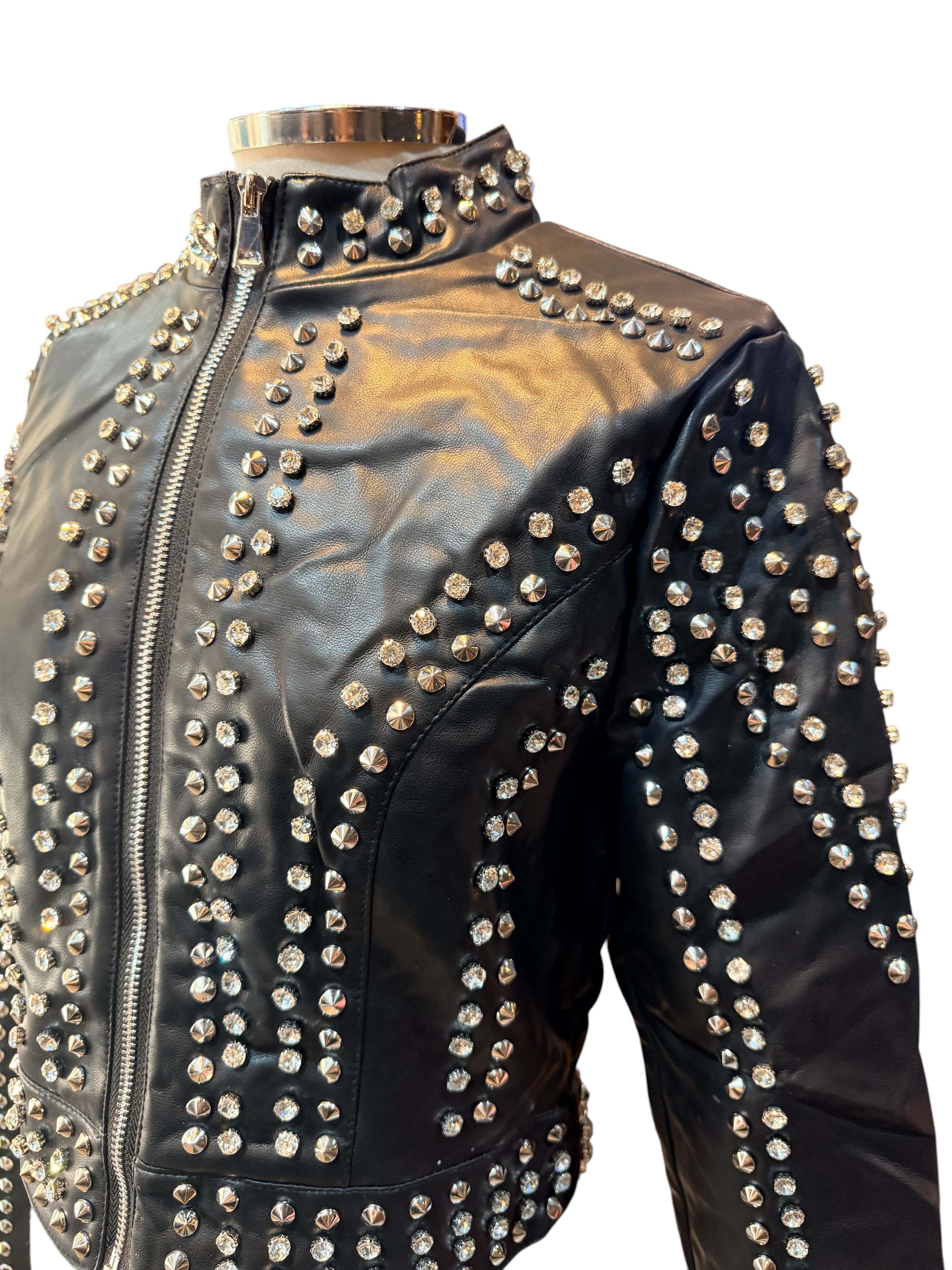 Chaqueta Biker Strass y Remaches