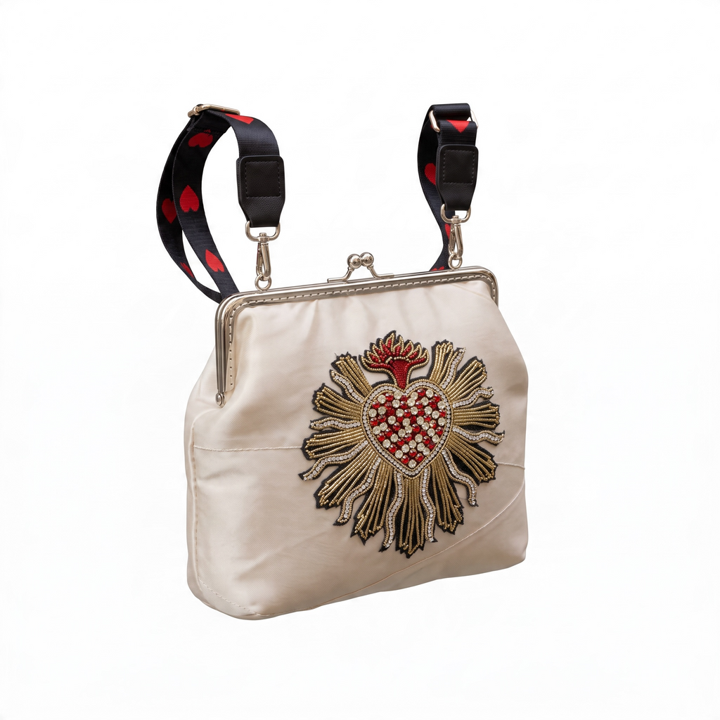 Bolso Vaquero Gris Corazón