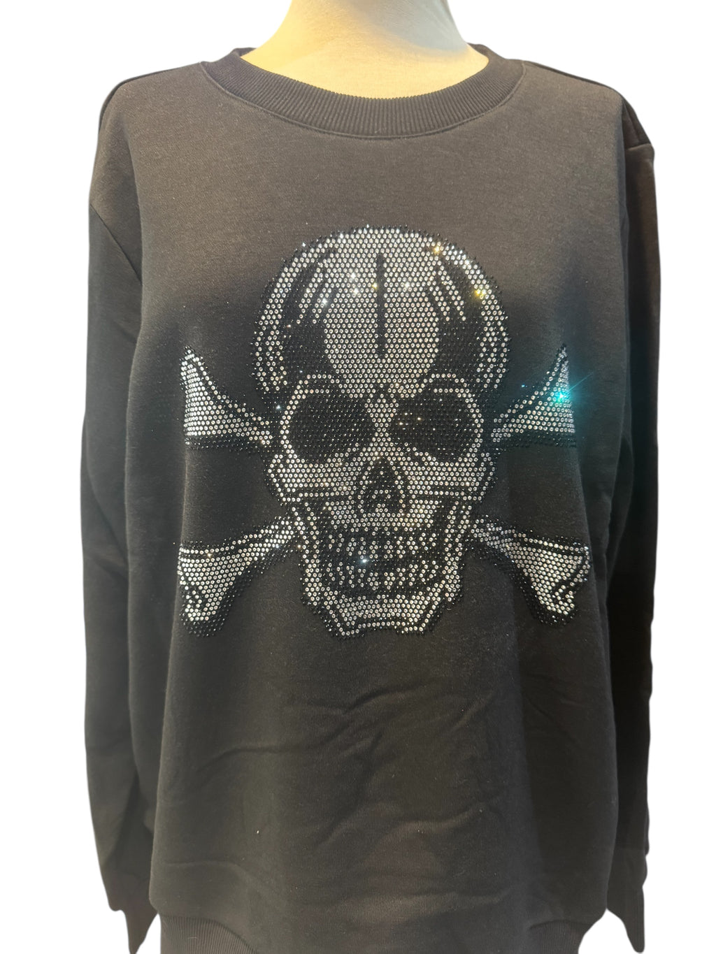 Sudadera Gran Calavera Strass
