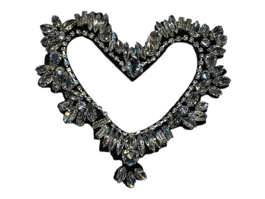 Parche corazón pedreria cristal