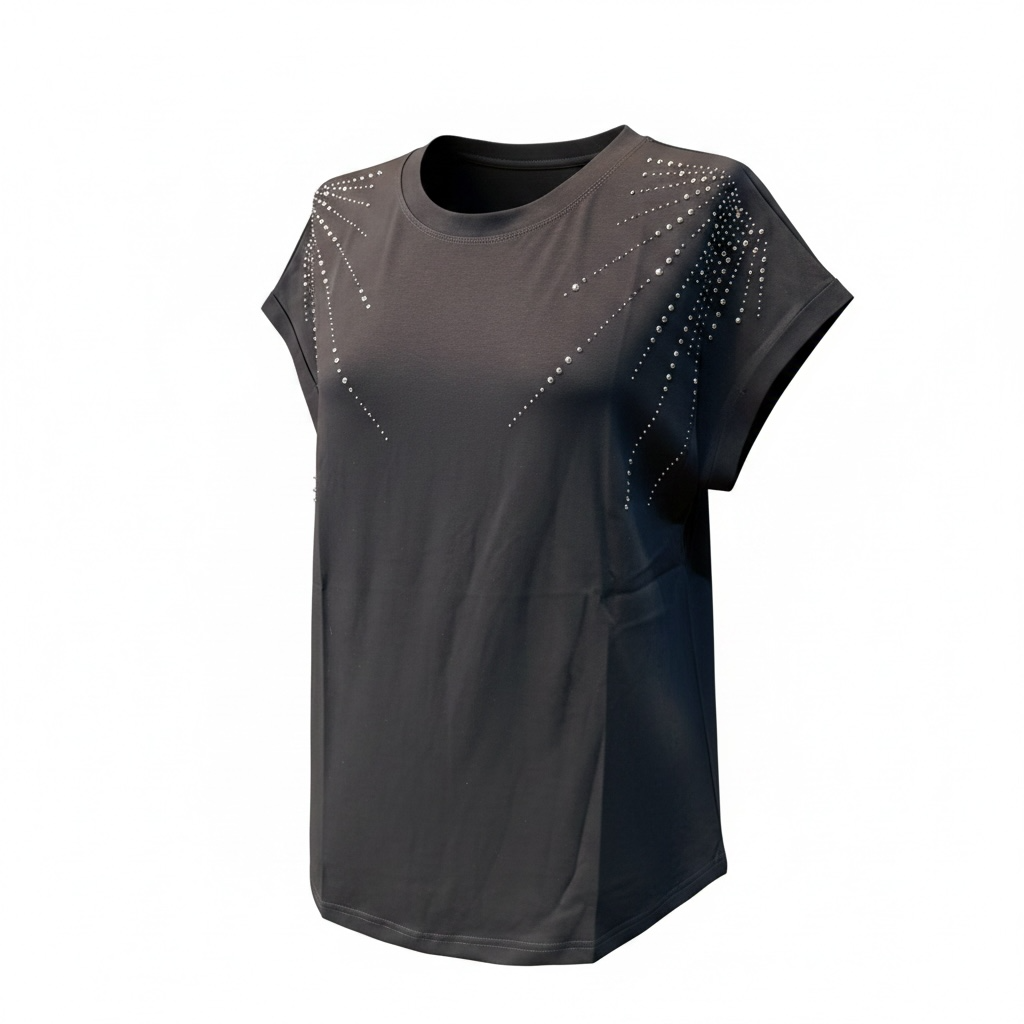 Camiseta Hombros Strass