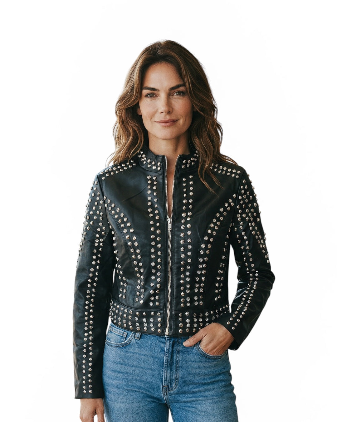 Chaqueta Biker Strass y Remaches