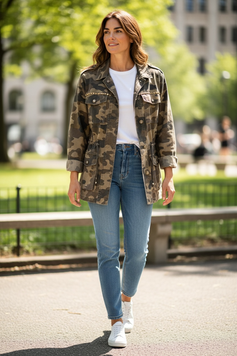 Sobre camisa camuflaje con alas y osito