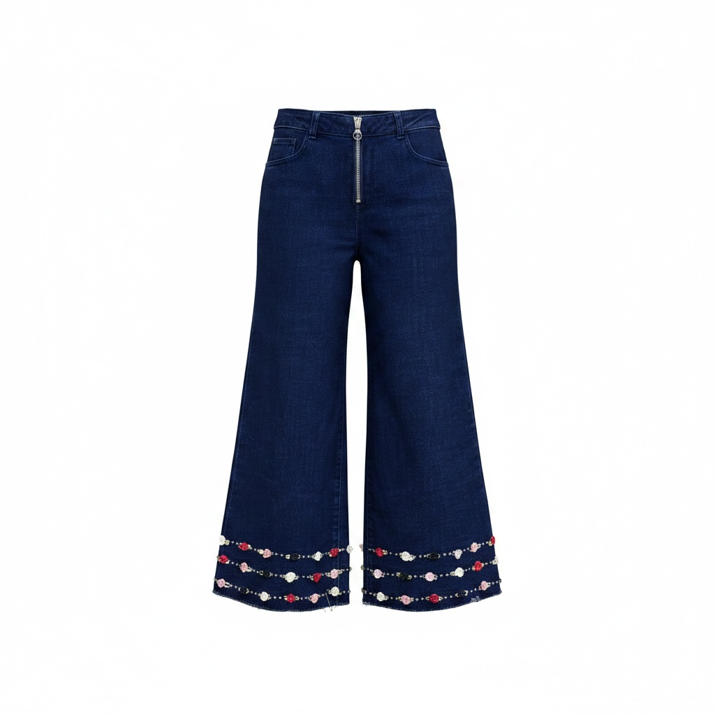 Pantalón bajo flores