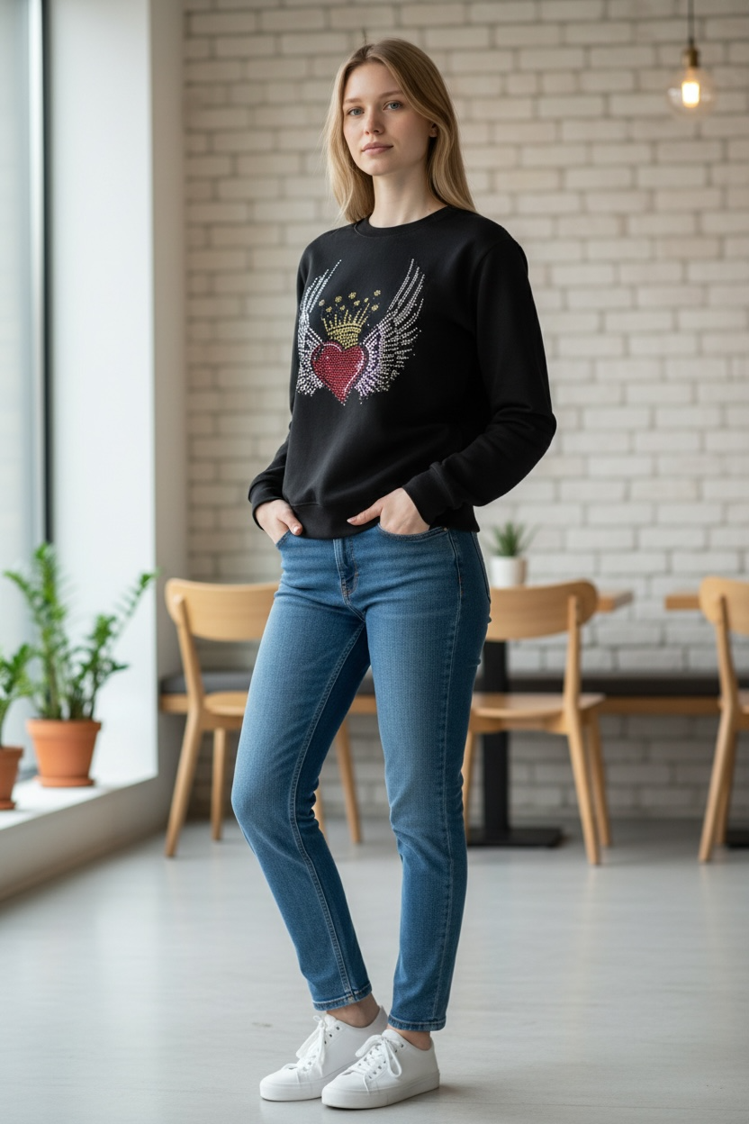 Sudadera Corazón alado