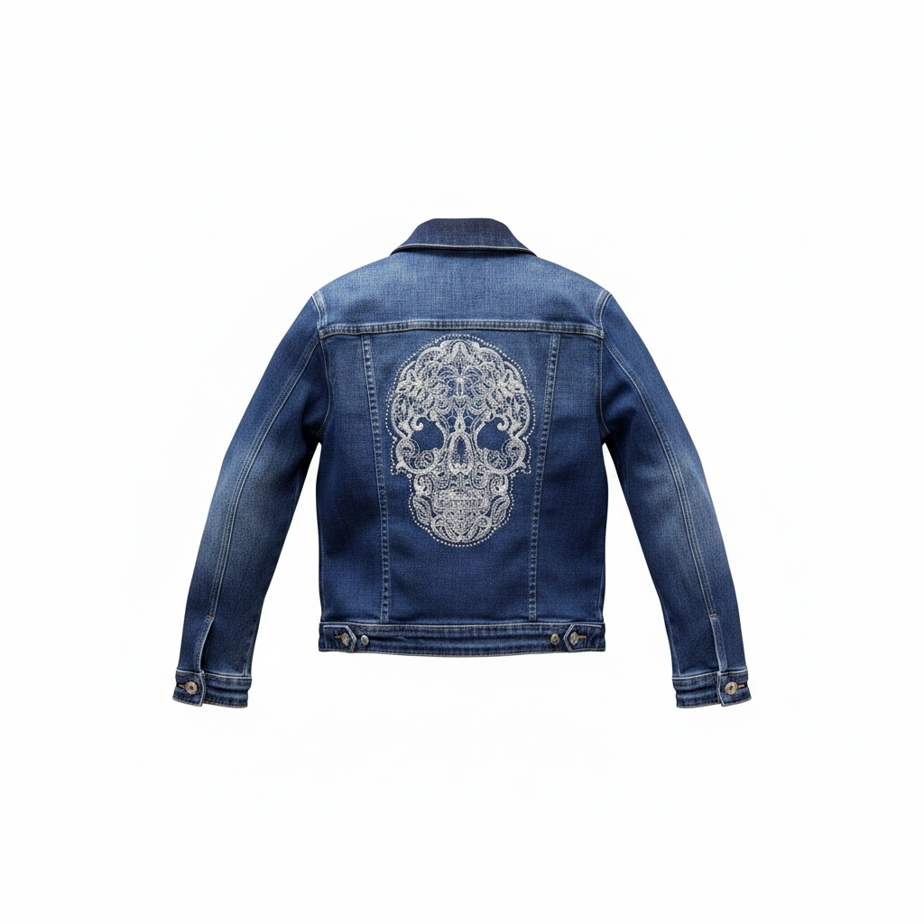Chaqueta vaquera Calavera Bordada
