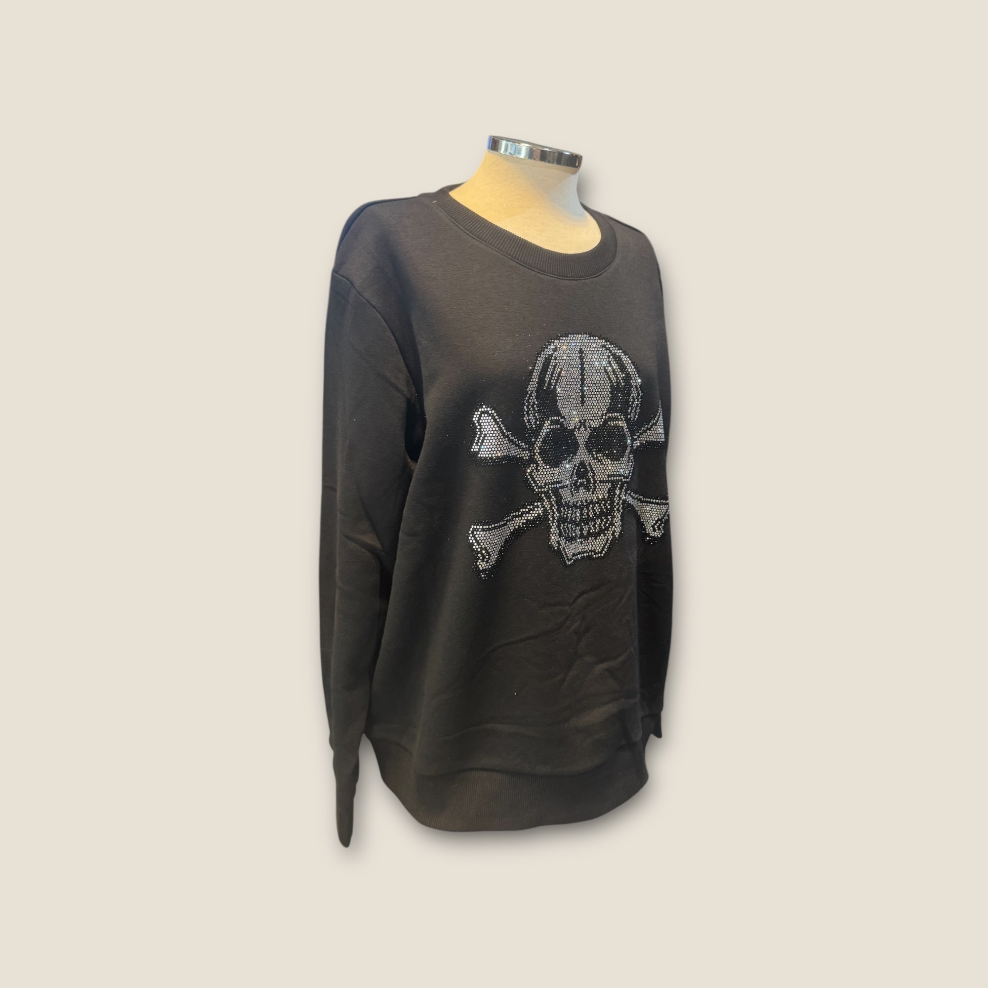 Sudadera Gran Calavera Strass