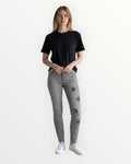 Pantalón vaquero gris pedrería