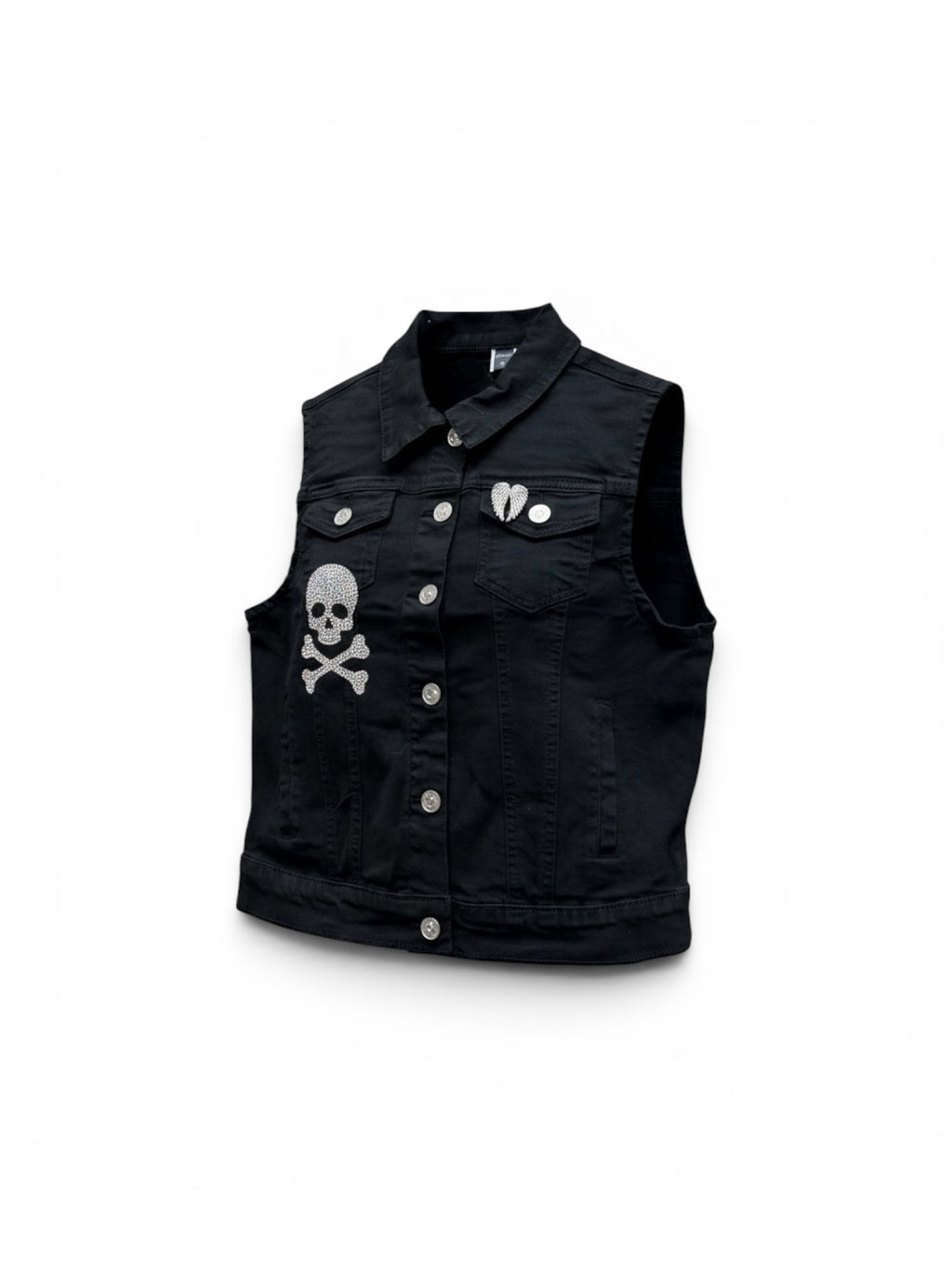 Chaleco calavera Strass