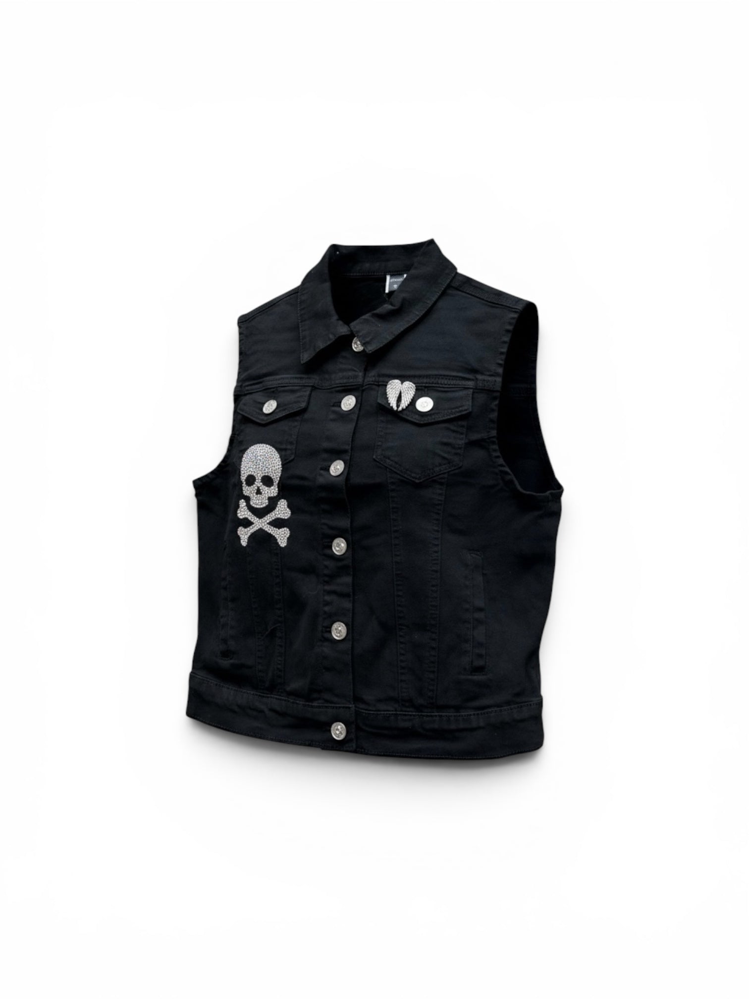 Chaleco calavera Strass
