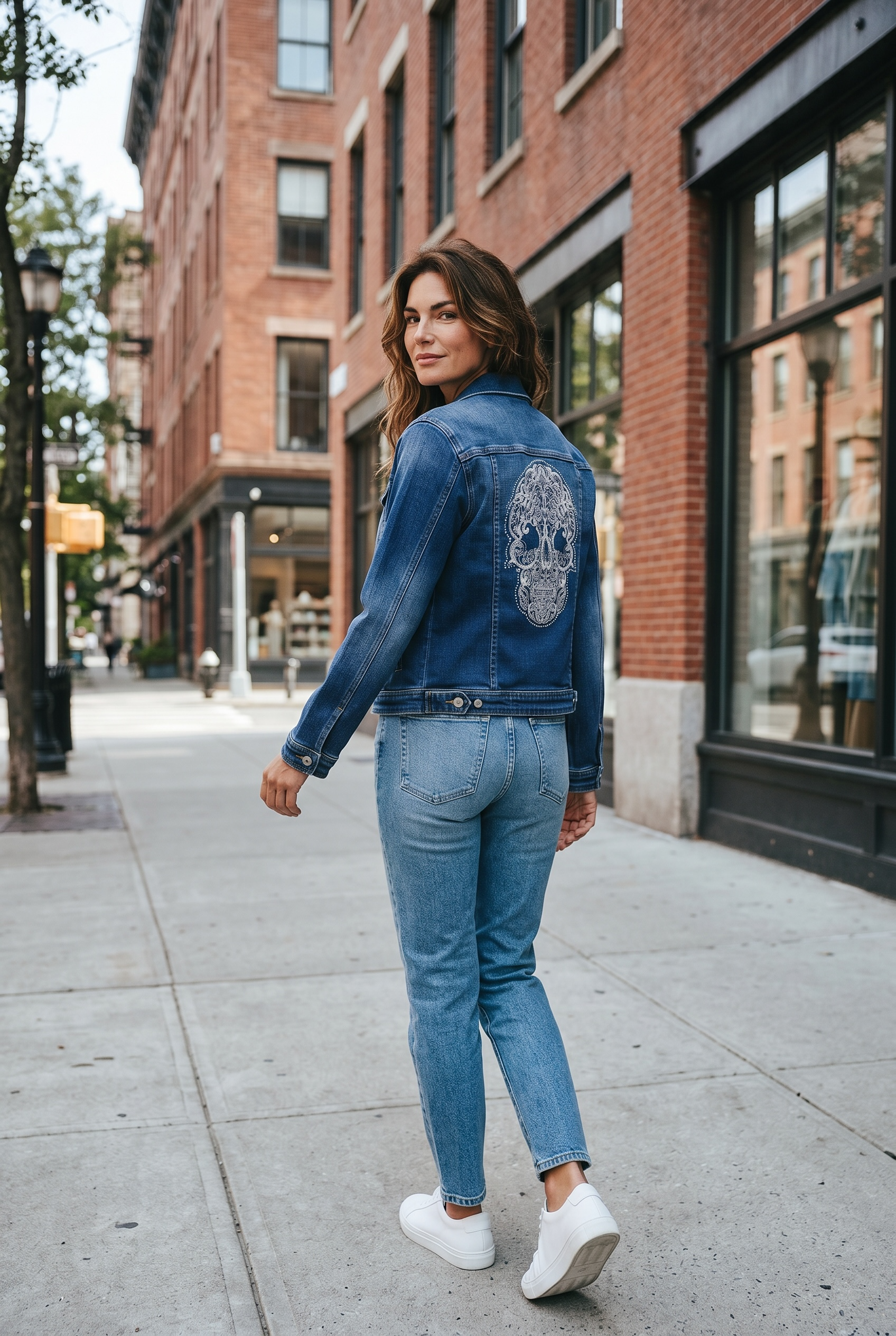 Chaqueta vaquera Calavera Bordada