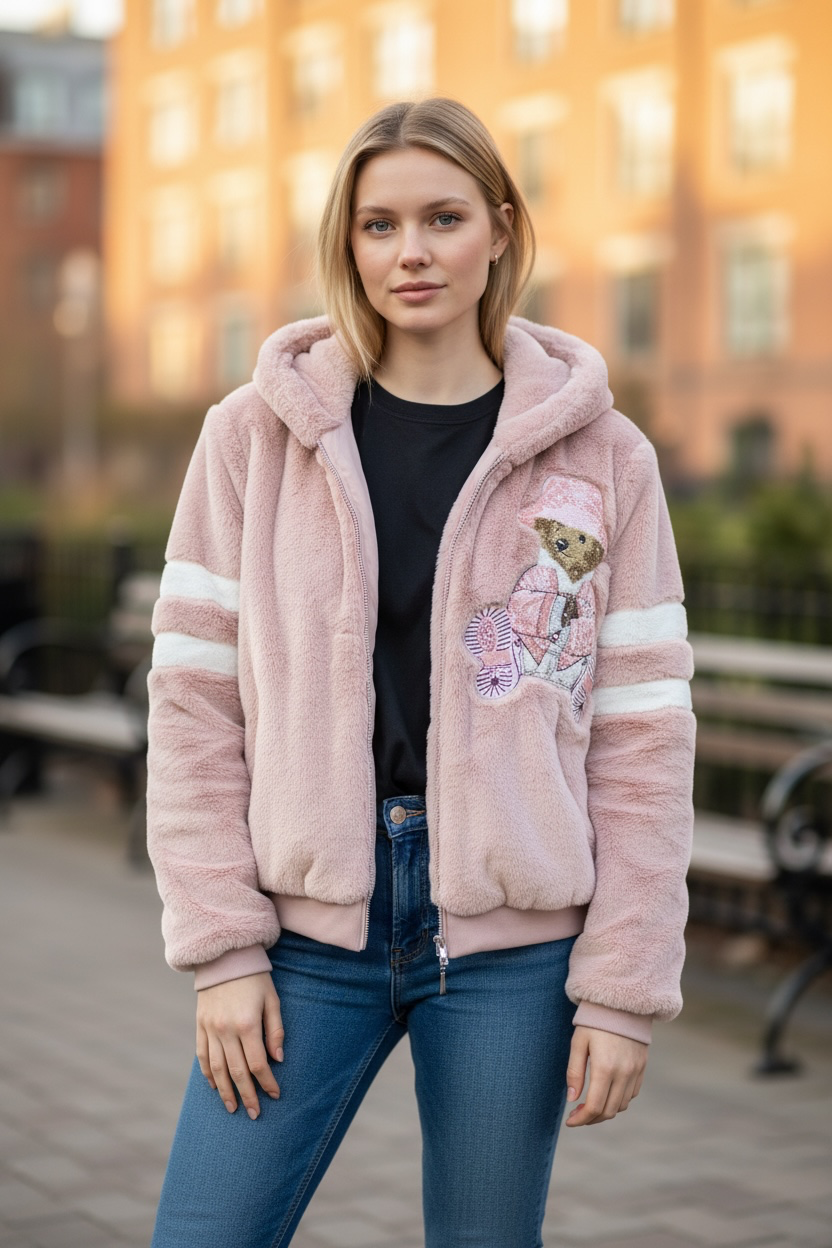 Bomber peluche con osito