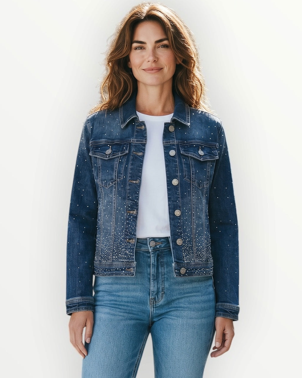 Chaqueta vaquera Strass