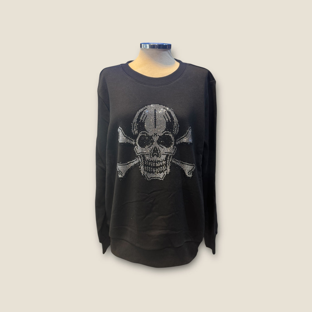 Sudadera Gran Calavera Strass