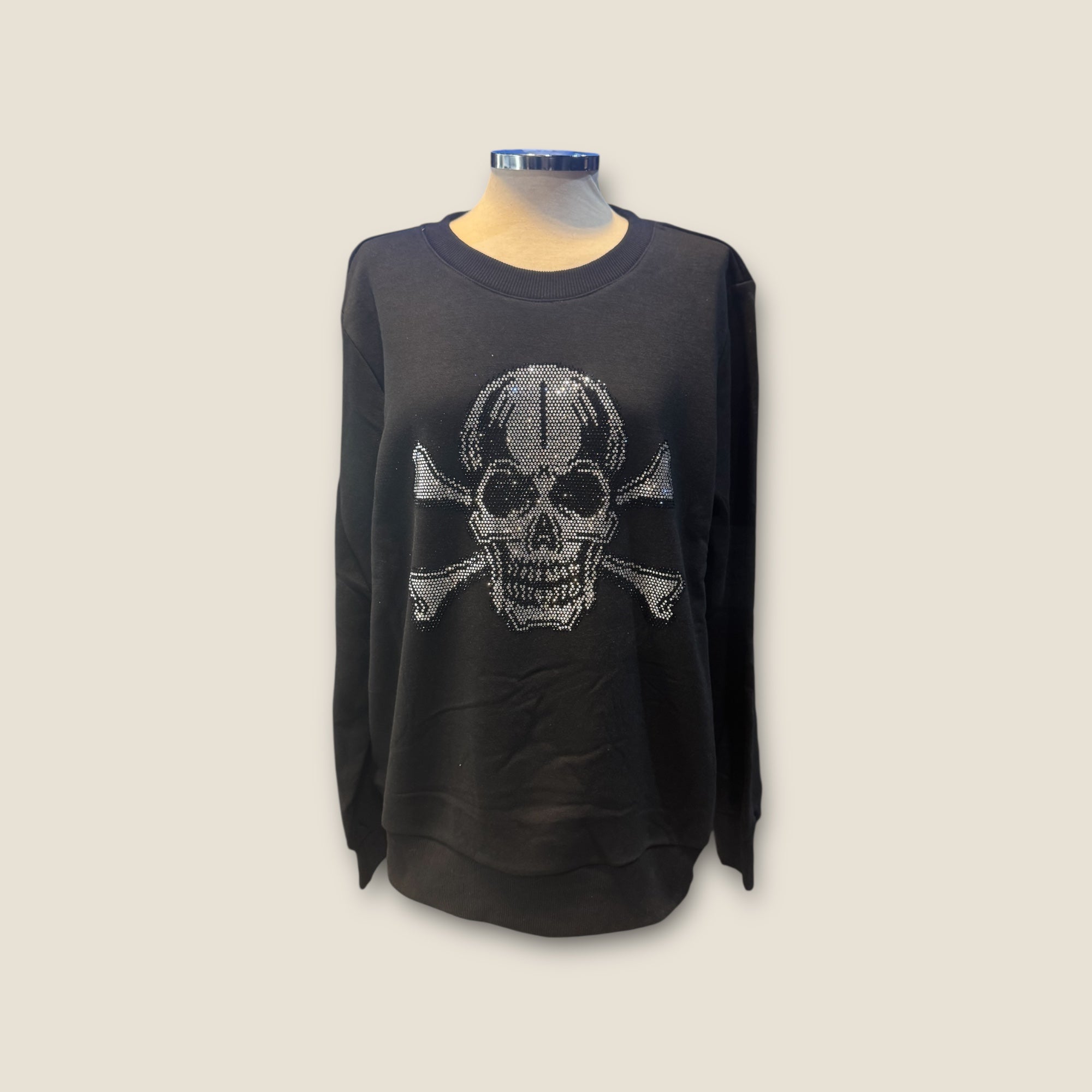 Sudadera Gran Calavera Strass