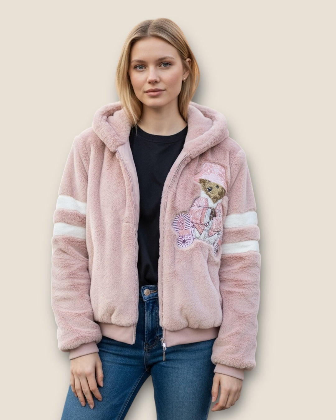 Bomber peluche con osito