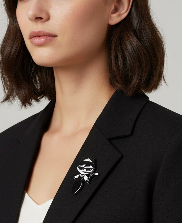 Broche acrílico Audrey Hepburn