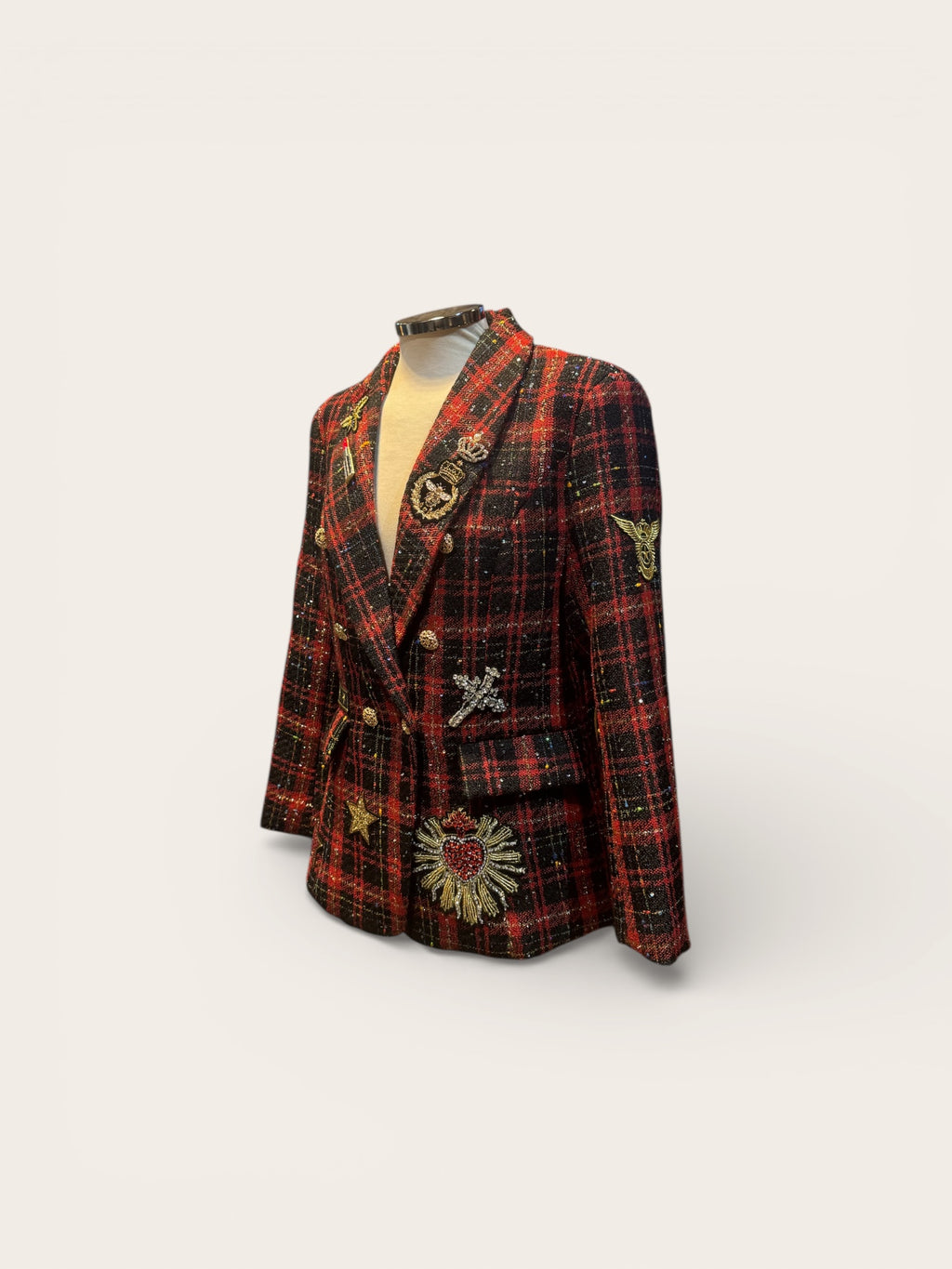 Blazer escocesa brillos